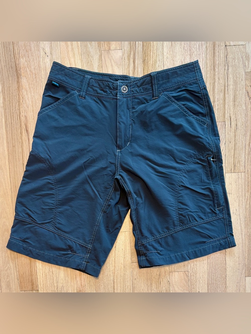 KUHL Original Renegade 12” Hiking Shorts Men’s Koal Gray Outdoor Stretch sz 34 - Picture 2 of 8